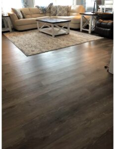 Laminate flooring in living room | West Michigan Carpet Center