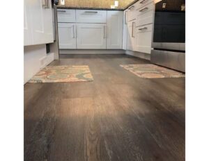 Laminate flooring in kitchen | West Michigan Carpet Center