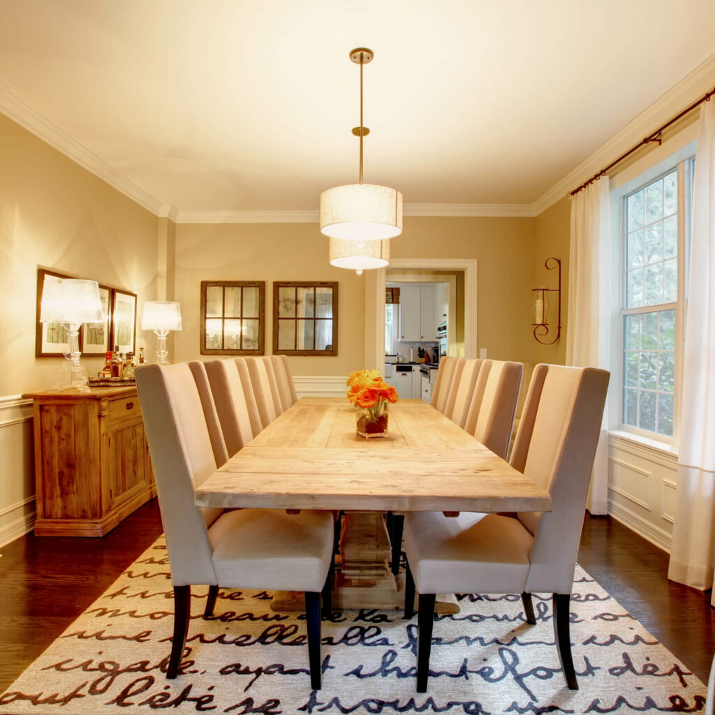 Dining room carpet flooring | West Michigan Carpet Center